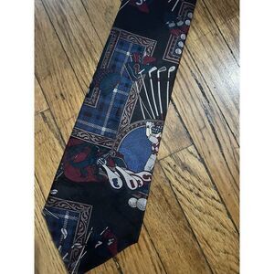 Classic Blue‎ Men's Neck Tie Golf Clubs Theme USA